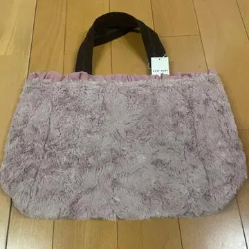 프릴 달린 핑크 토트백