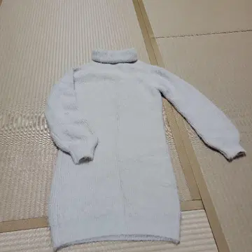 그레이 터틀넥 니트 원피스