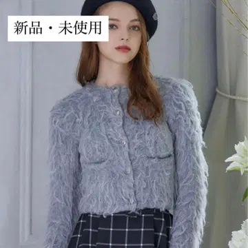 [ Riu ] Brushed knit cardigan 그레이