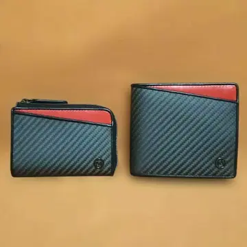[ 미사용 ] 밀라그로 리얼 카본 지갑 2종 세트 [ 빨간색 ]