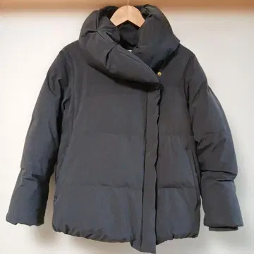 후드 부착 다운 자켓 다크 그레이