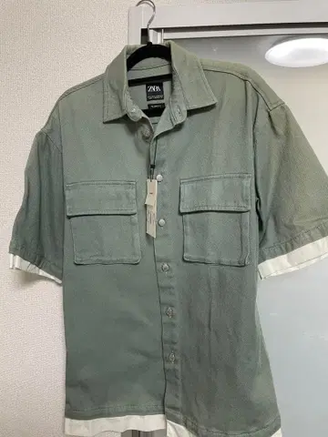 올리브 그린 데님 셔츠 S/M