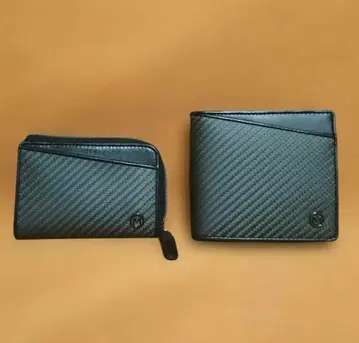 [ 미사용 ] 밀라그로 리얼 카본 지갑 2종 세트 [ 블랙 ]