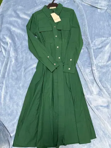 MEDDUM 메듀움 셔츠 원피스 그린 컬러 미사용 새상품