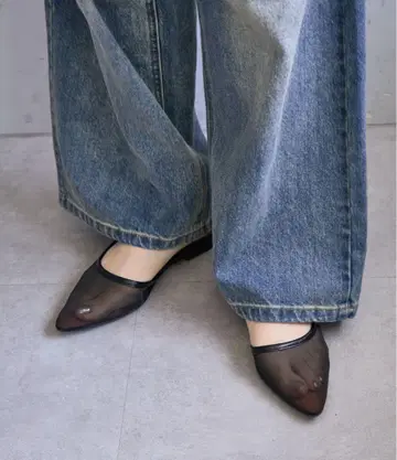 mystic 튤 백 스트랩 샌들 블랙 사이즈 37