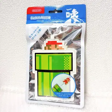 [공식] 슈퍼 마리오 IC 카드 패스 케이스 도트 레트로 토관