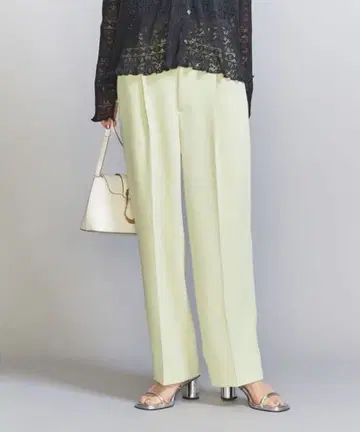 뷰티 앤 유스 턱 와이드 팬츠