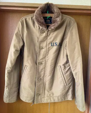 ALPHA INDUSTRIES 밀리터리 자켓 M 베이지