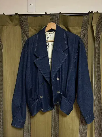 데님 더블 브레스트 자켓