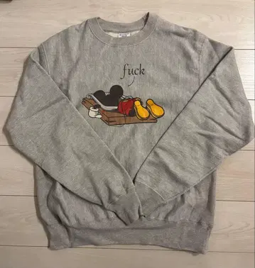 챔피온 리버스 위브 M 그레이 f x ck 미키 패러디