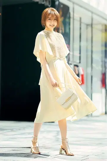 2021SS 셀퍼드 레이스 베스트 포함 원피스