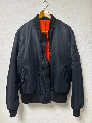 glamb 배틀 플래그 MA-1 자켓 블랙 네이비