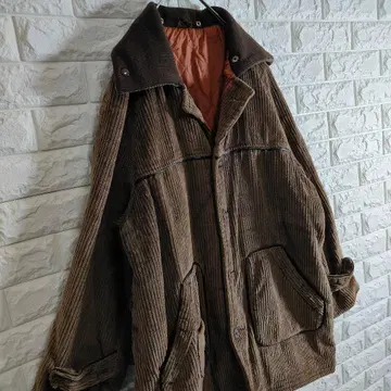 [ 안감 퀼팅 ] 코듀로이 자켓 코트 브라운 L