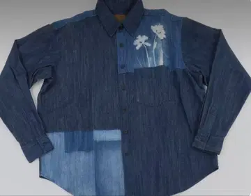 BTS RM 데님 셔츠 꽃무늬 프린트 미사용