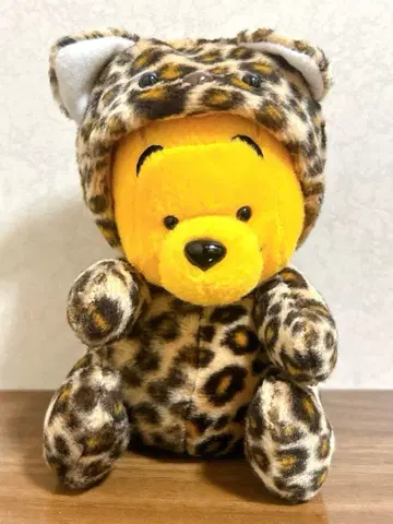 디즈니 푸우 레오파드 무늬 봉제 인형
