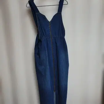 니코앤드 2WAY 데님 오버롤 스커트 인디고 롱 원피스 베스트