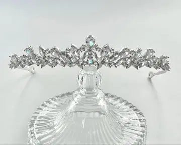 큐빅 지르코니아 티아라 작은 귀걸이 세트