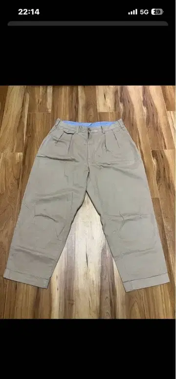 BEAMS PLUS 빔즈플러스 2 플리츠 치노 베이지 L