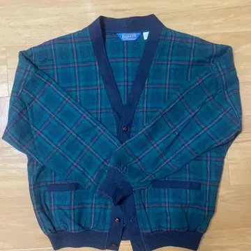 80s 90s 펜들턴 가디건 블랙 체크