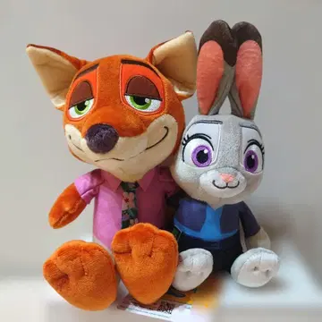 주토피아2 페어 봉제 인형 닉 주디