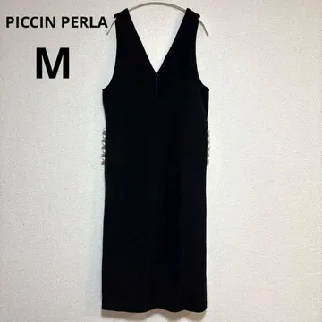 PICCIN PERLA 피칭 오버롤 스커트 펄 블랙