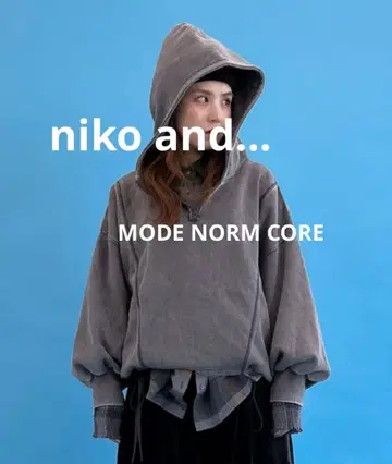 niko and - MODE NORE CORE 쭈리 하프 지퍼 후드티