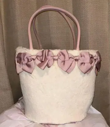 미사용 시마무라 아오키 미사코 콜라보 리본 퍼 백