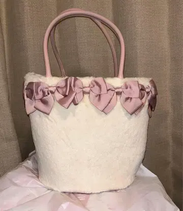 미사용 시마무라 아오키 미사코 콜라보 리본 퍼 백