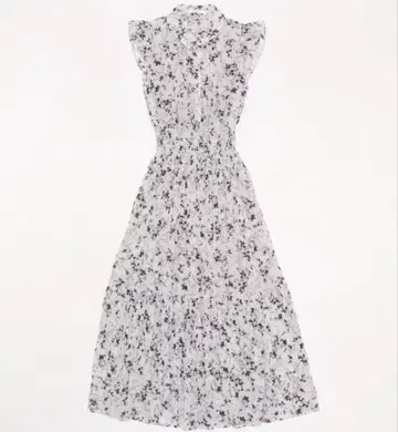 SNIDEL Sustainable 프릴 프린트 플리츠 원피스