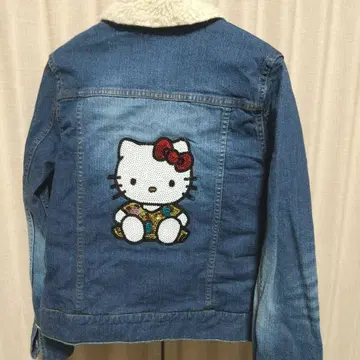 최종 가격 인하 레어 니나뮤우 헬로키티 데님 G자켓 스팽글