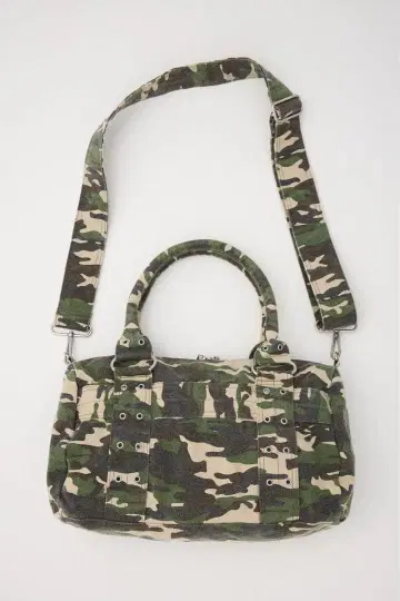 카모 패턴 핸드백 캔버스