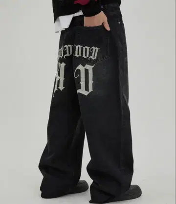 HOODHOOD Denim Pants Black