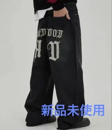 HOODHOOD Denim Pants Black