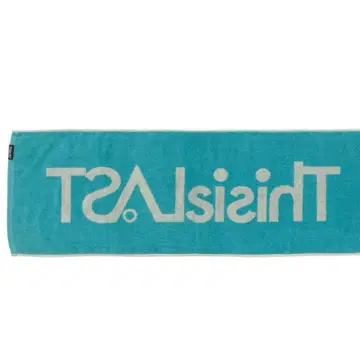 This is LAST 로고 타월 터콰이즈 그레이