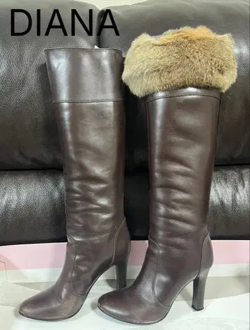 다이애나 다크 브라운 롱 부츠 다이애나 2WAY 23.5cm