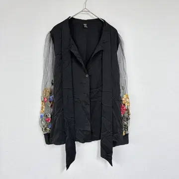 SHEIN [ M ] 쉬인 블랙 셔츠 긴팔 무지 심플 상의