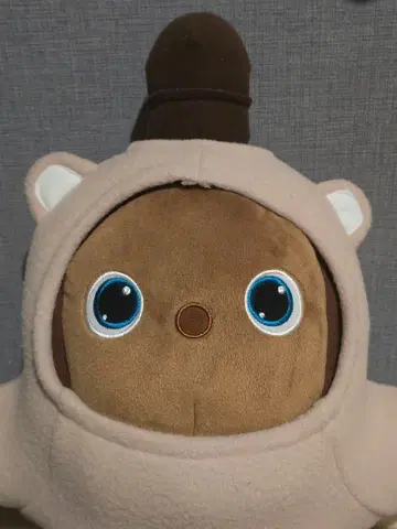 라보토 등신대 봉제 인형 [챠] 곰돌이 귀 베이스 의류 포함 lovot