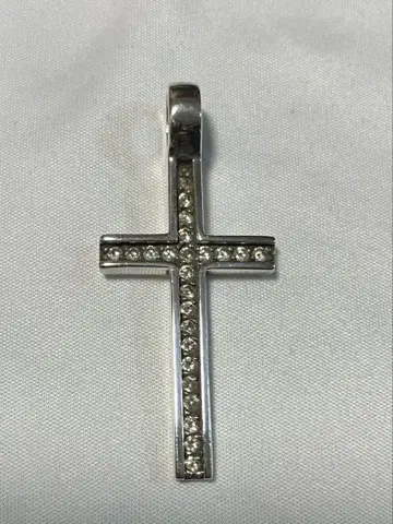 스톤 장식 십자가 펜던트