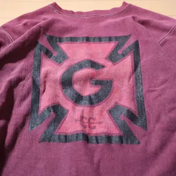 80s 챔피온 USA 리버스 위브 양면 프린트 트리코 태그 L