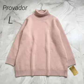 M18230 프로바돌 마치 퍼 포근한 속기모 니트 튜닉 핑크 L