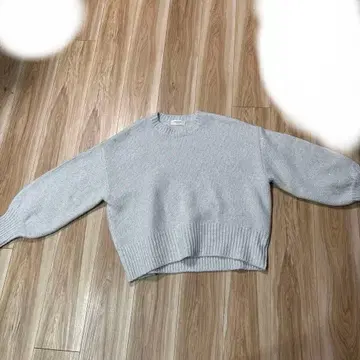 OPAQUE 라이트 그레이 니트 스웨터 긴팔