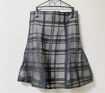 시어 체크 백 레이스업 미니 스커트 바지