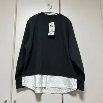 레이어드 디자인 맨투맨 차콜