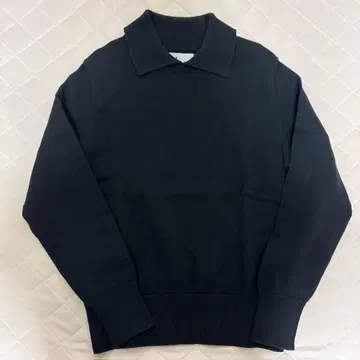 MHL. DRY COTTON 카라 부착 코튼 니트 긴팔