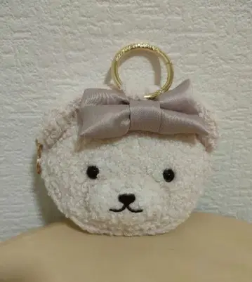 메종 드 플뢰르 리본 베어 참 파우치