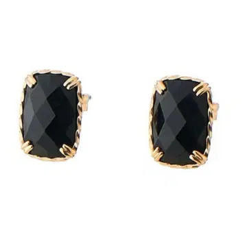 agete 블랙 칼세도니 귀걸이 K10