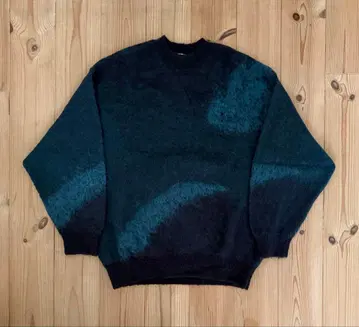 [WYM] MOHAIR BLEND JACQUARD SHAGGY KNIT