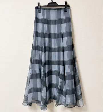 리랜드 튜어 체크 오간자 스커트