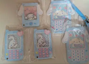 시나모롤 폴더폰풍 플레이리스트 키링 패스 케이스 5개 세트