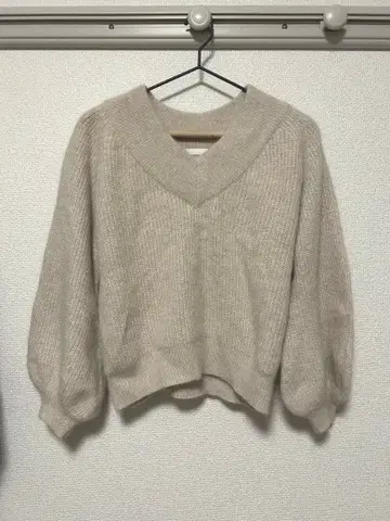 Chico 숏 기장 라메 니트